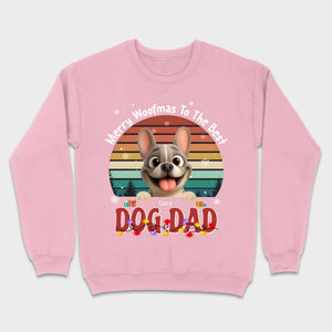 Custom Frenchie Basic Tee – Merry Woofmas To The Best Dog Dad Present