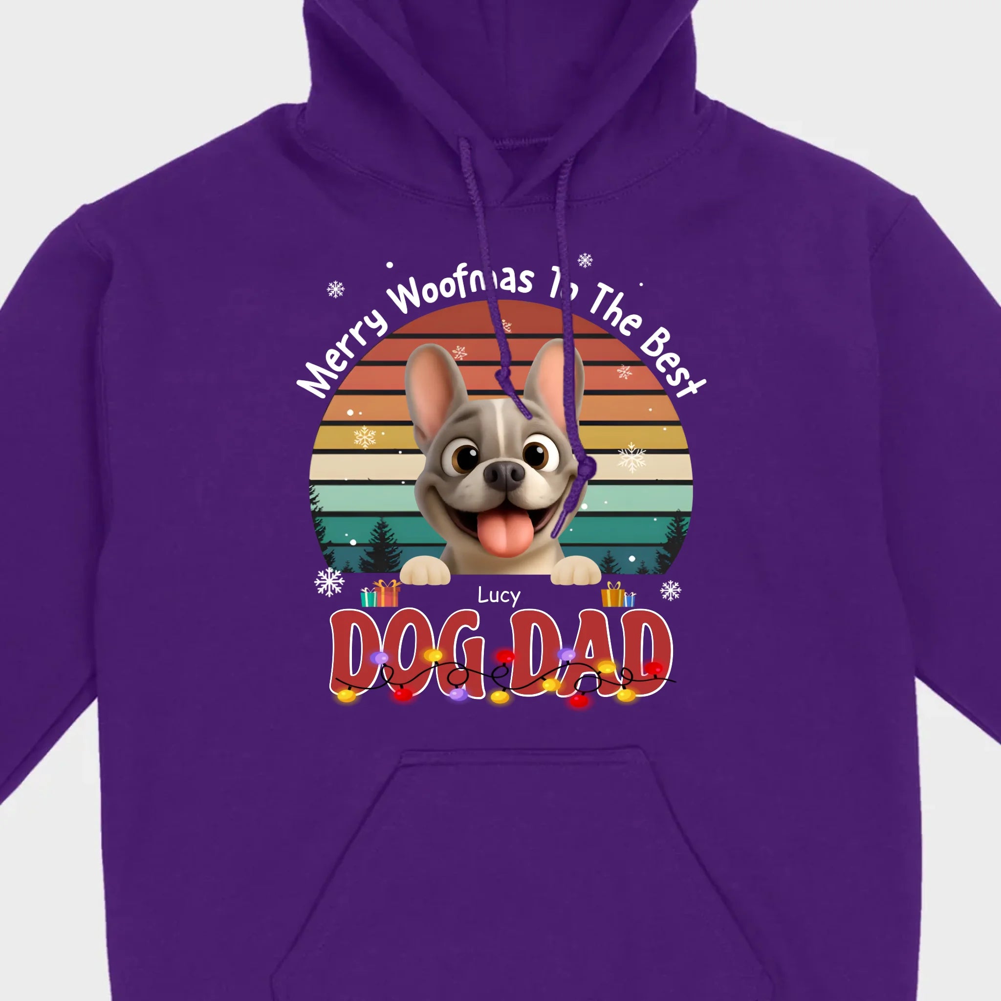 Custom Frenchie Basic Tee – Merry Woofmas To The Best Dog Dad Present
