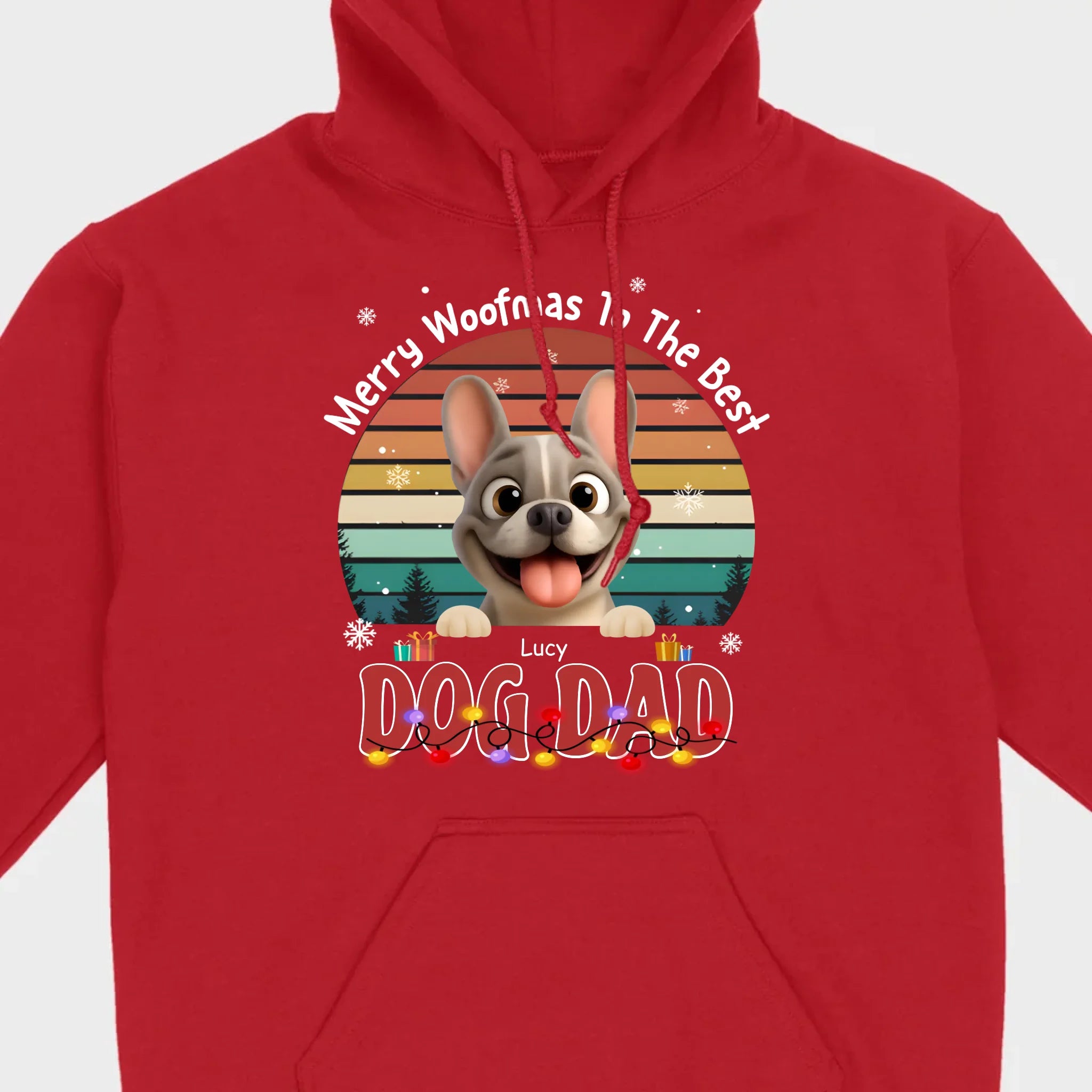 Custom Frenchie Basic Tee – Merry Woofmas To The Best Dog Dad Present