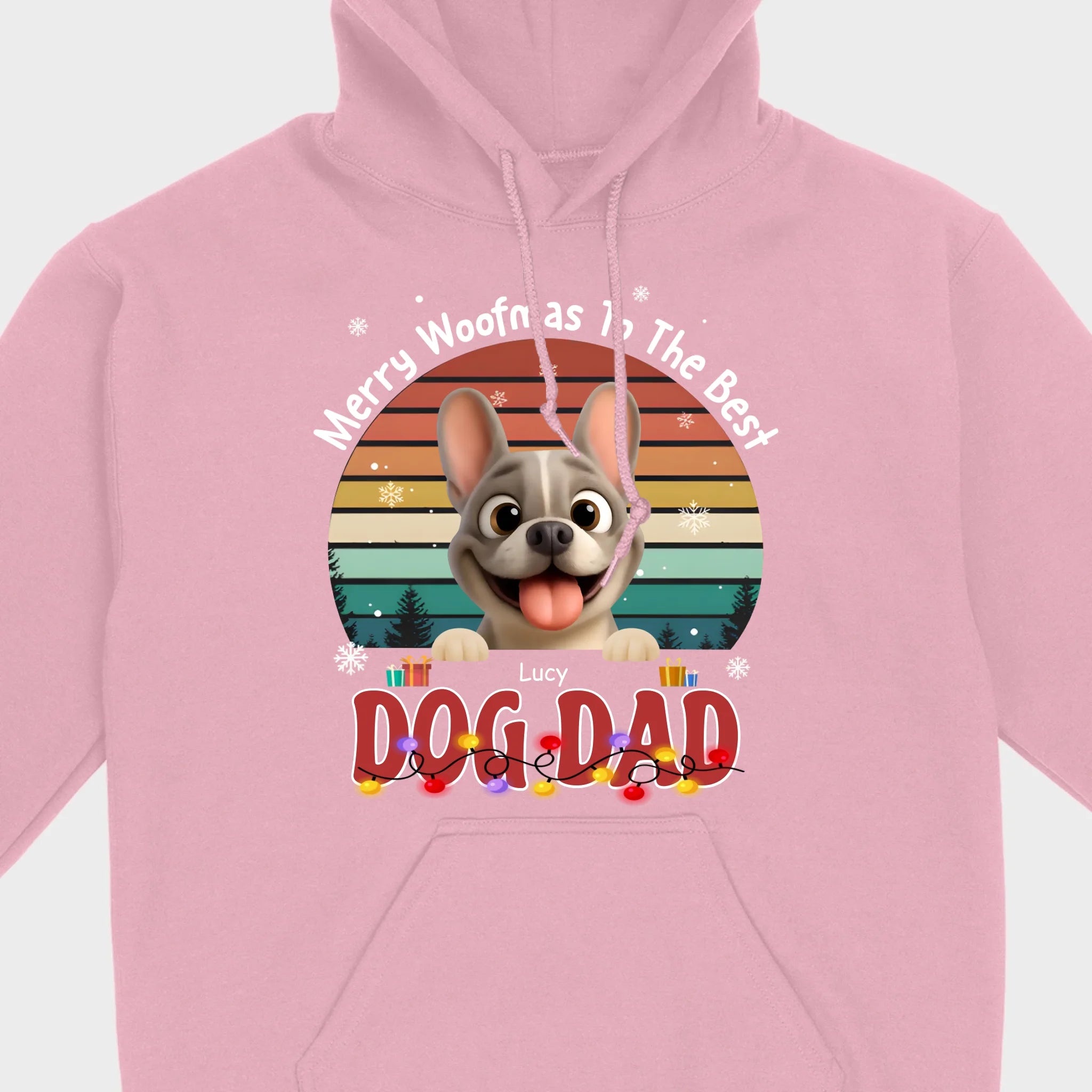 Custom Frenchie Basic Tee – Merry Woofmas To The Best Dog Dad Present