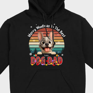 Custom Frenchie Basic Tee – Merry Woofmas To The Best Dog Dad Present