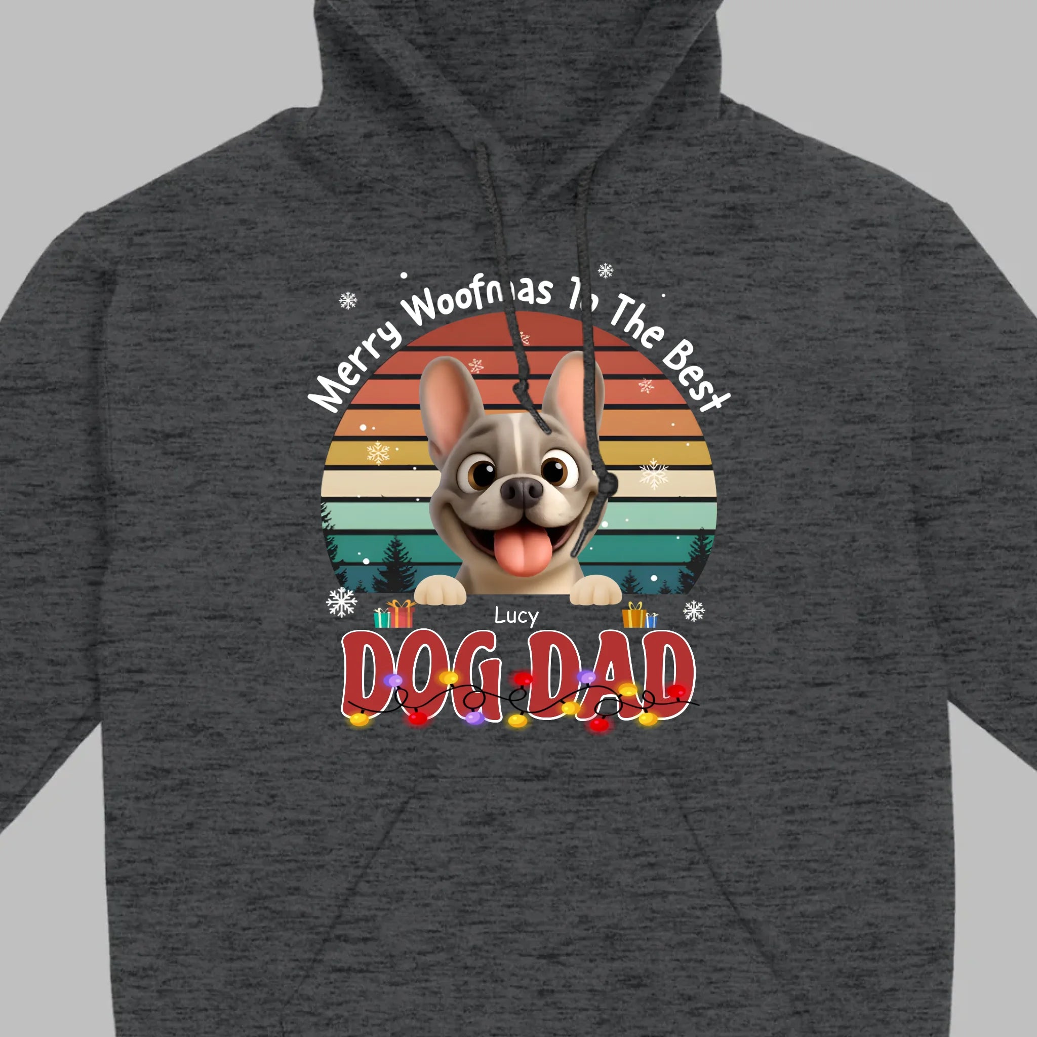 Custom Frenchie Basic Tee – Merry Woofmas To The Best Dog Dad Present