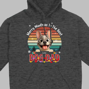 Custom Frenchie Basic Tee – Merry Woofmas To The Best Dog Dad Present