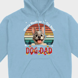 Custom Frenchie Basic Tee – Merry Woofmas To The Best Dog Dad Present