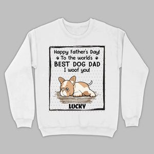 Personalized Frenchie I Woof You Father's Day Shirt – Funny Best Dog Dad Gift