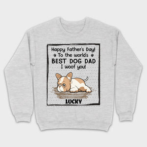 Personalized Frenchie I Woof You Father's Day Shirt – Funny Best Dog Dad Gift