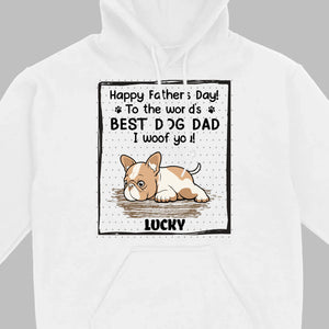 Personalized Frenchie I Woof You Father's Day Shirt – Funny Best Dog Dad Gift