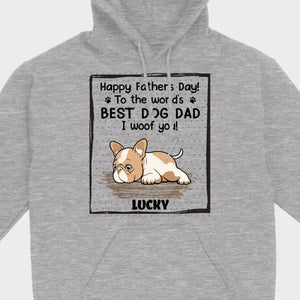Personalized Frenchie I Woof You Father's Day Shirt – Funny Best Dog Dad Gift