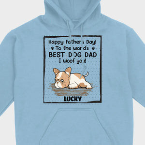 Personalized Frenchie I Woof You Father's Day Shirt – Funny Best Dog Dad Gift