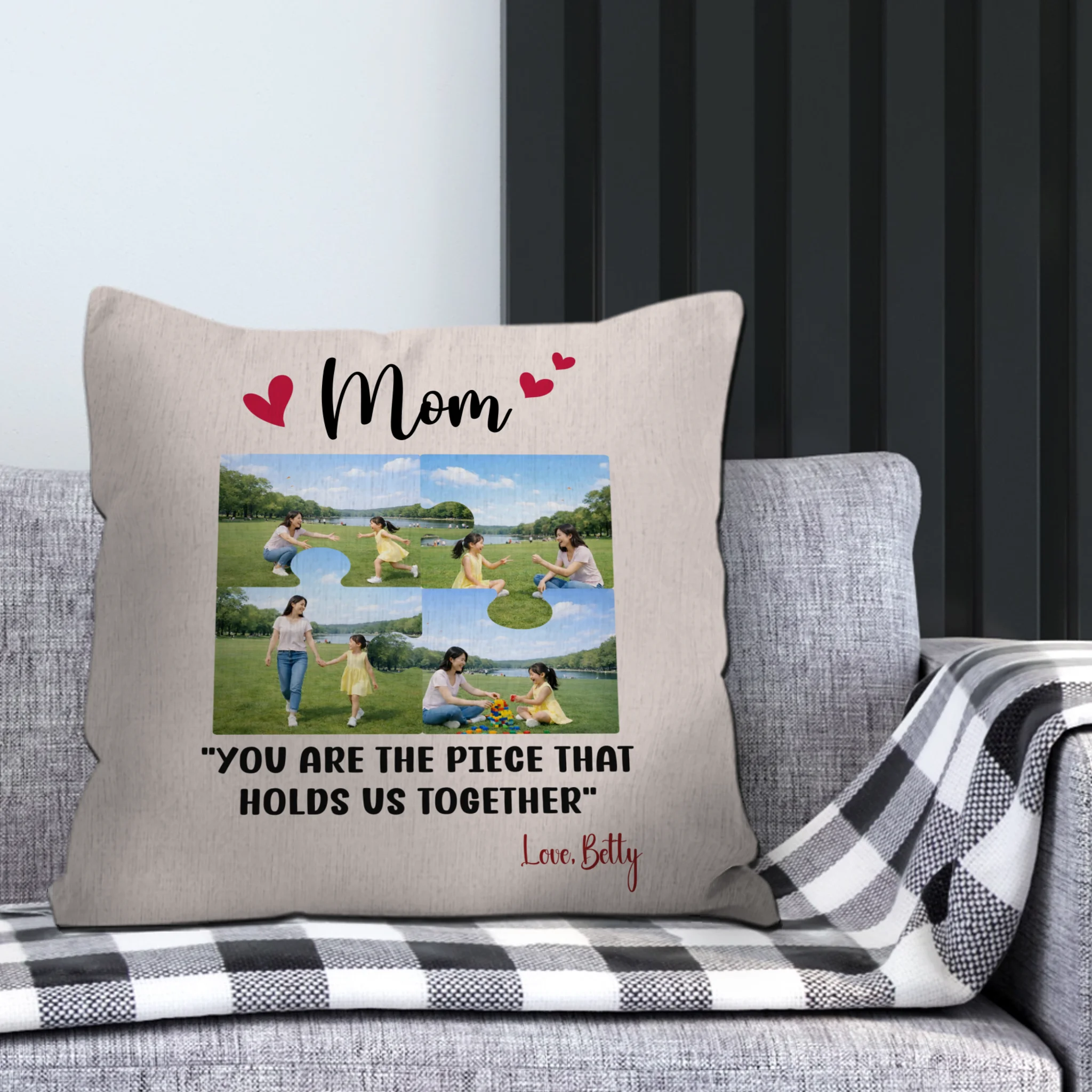 Unique Mom Personalized Picture Pillow with Name – Gift For Mommy