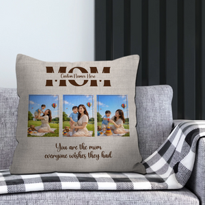 Customized Throw Pillow – Split MOM Text Name Gift For Mother