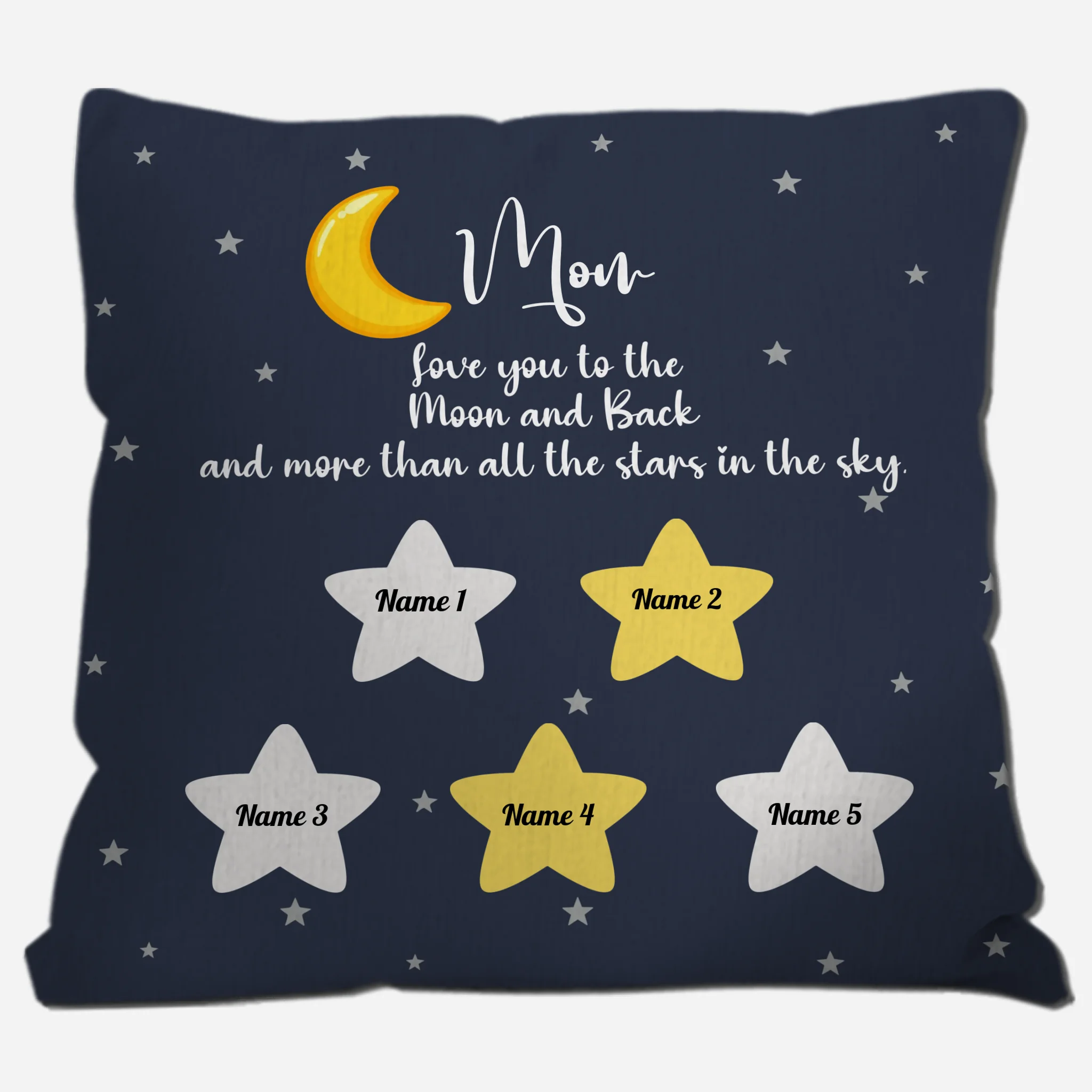 Personalized Throw Pillow – Love You To The Moon And Back Mom Gift
