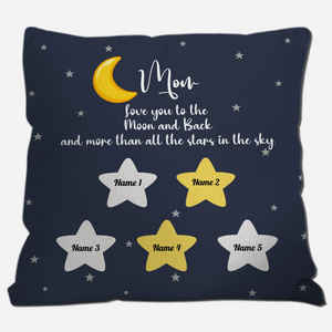 Personalized Throw Pillow – Love You To The Moon And Back Mom Gift