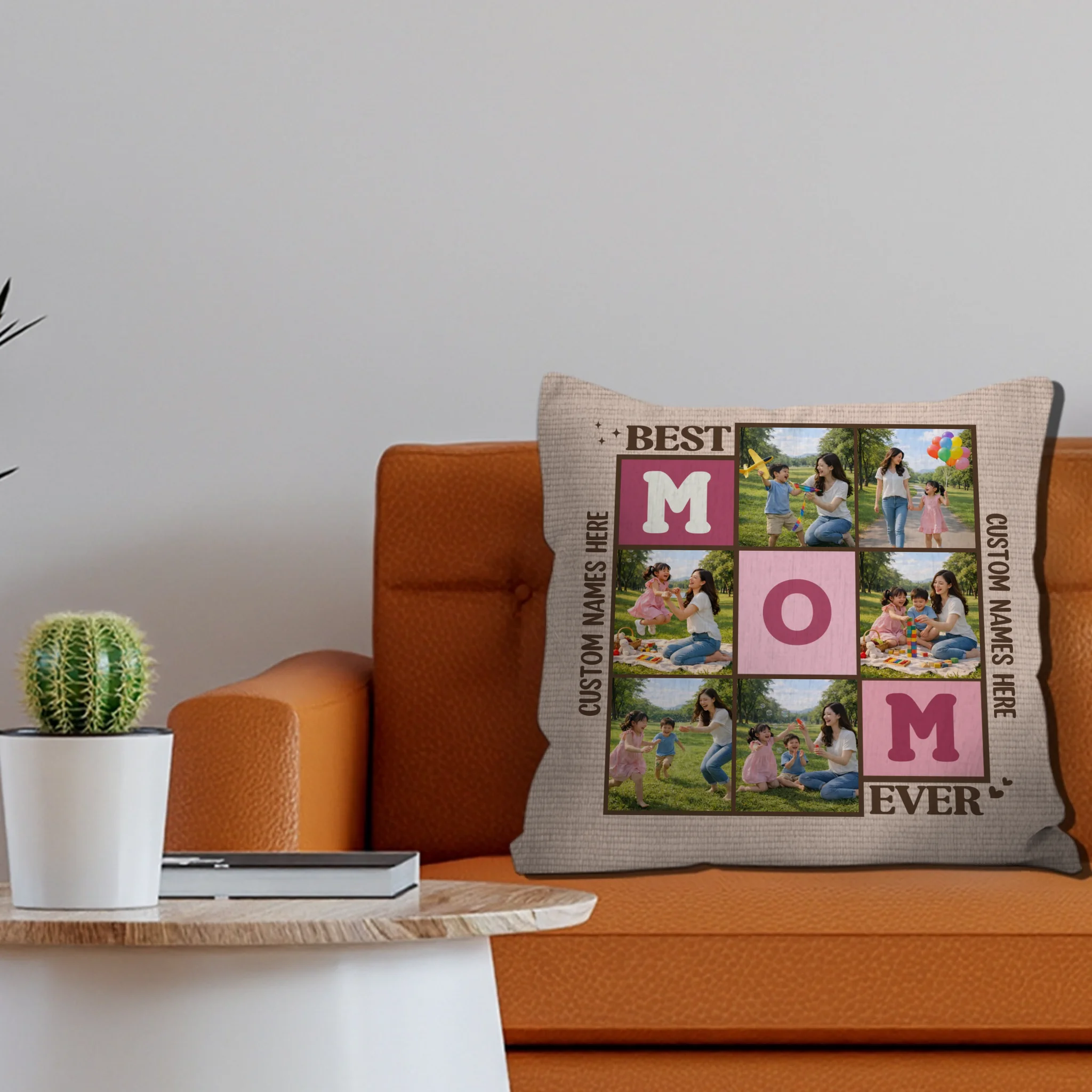 Bespoke Multi-Photo Pillow for Mother – Best Mom Ever