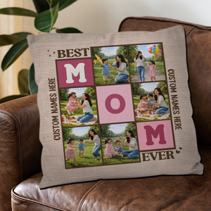 Bespoke Multi-Photo Pillow for Mother – Best Mom Ever