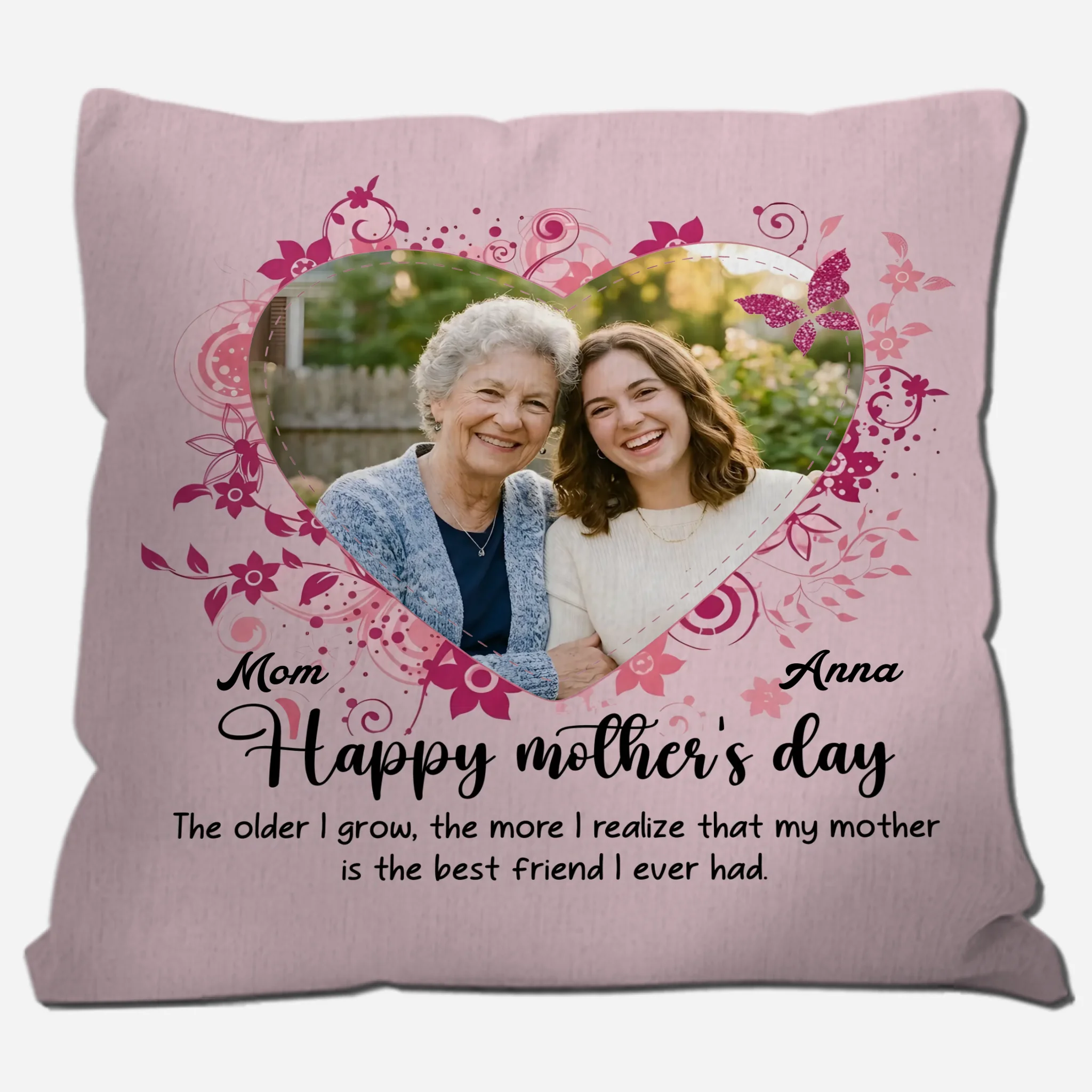 Customized Happy Mother's Day Pillow – My Mother Is The Best Friend Gift