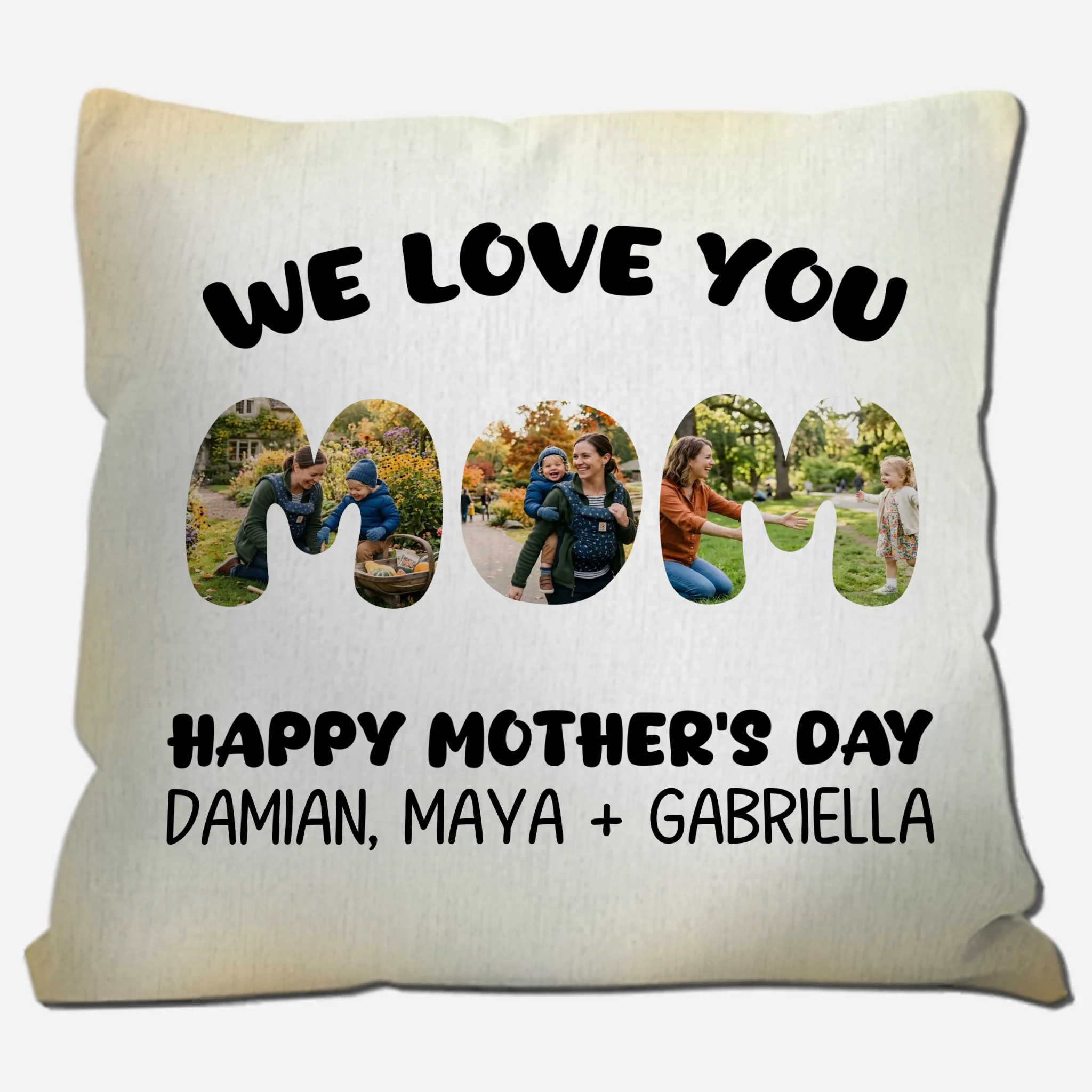 Unique We Love You Throw Pillow –  Happy Mother's Day Present