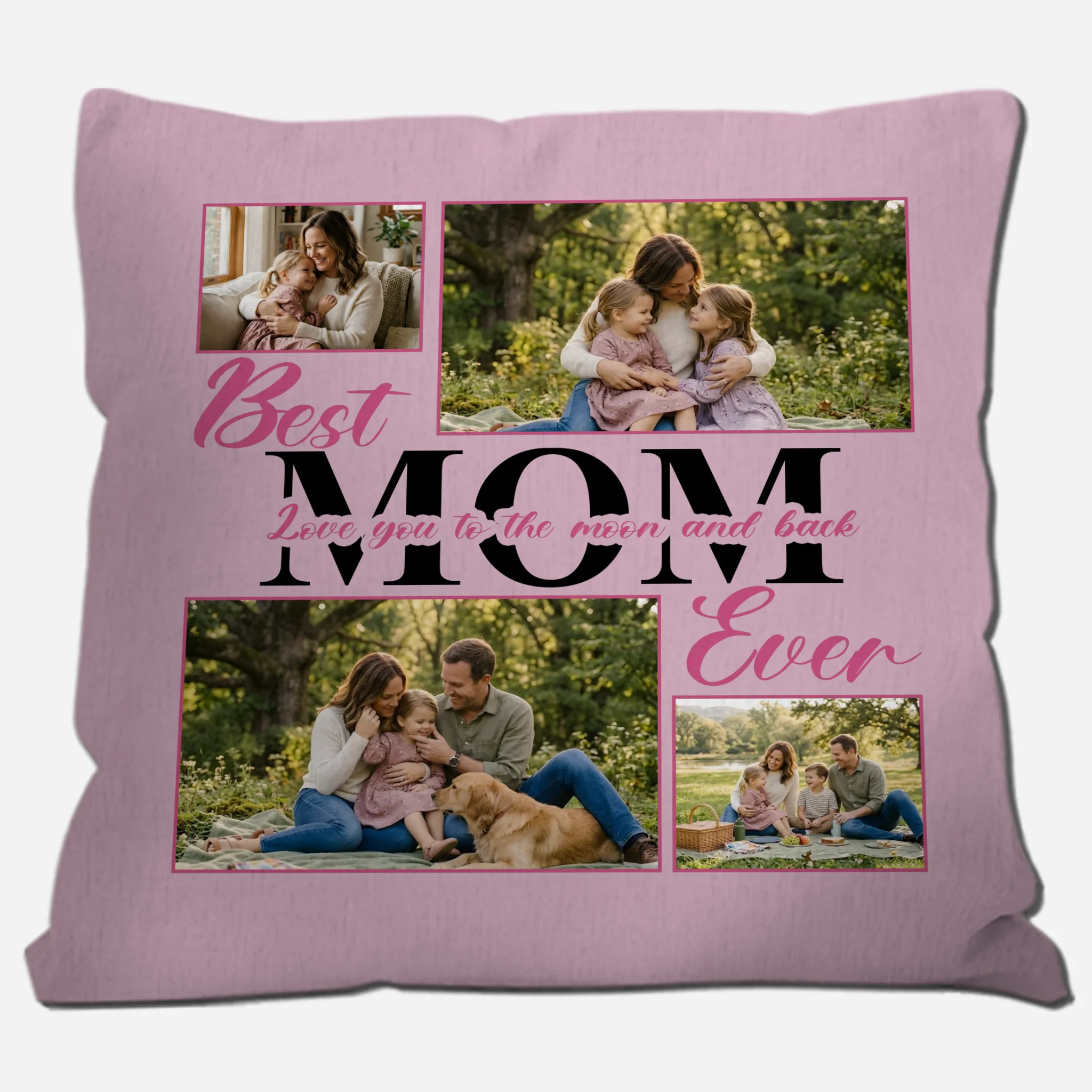 Personalized Throw Pillow – Best Mom Ever Gift For Mother