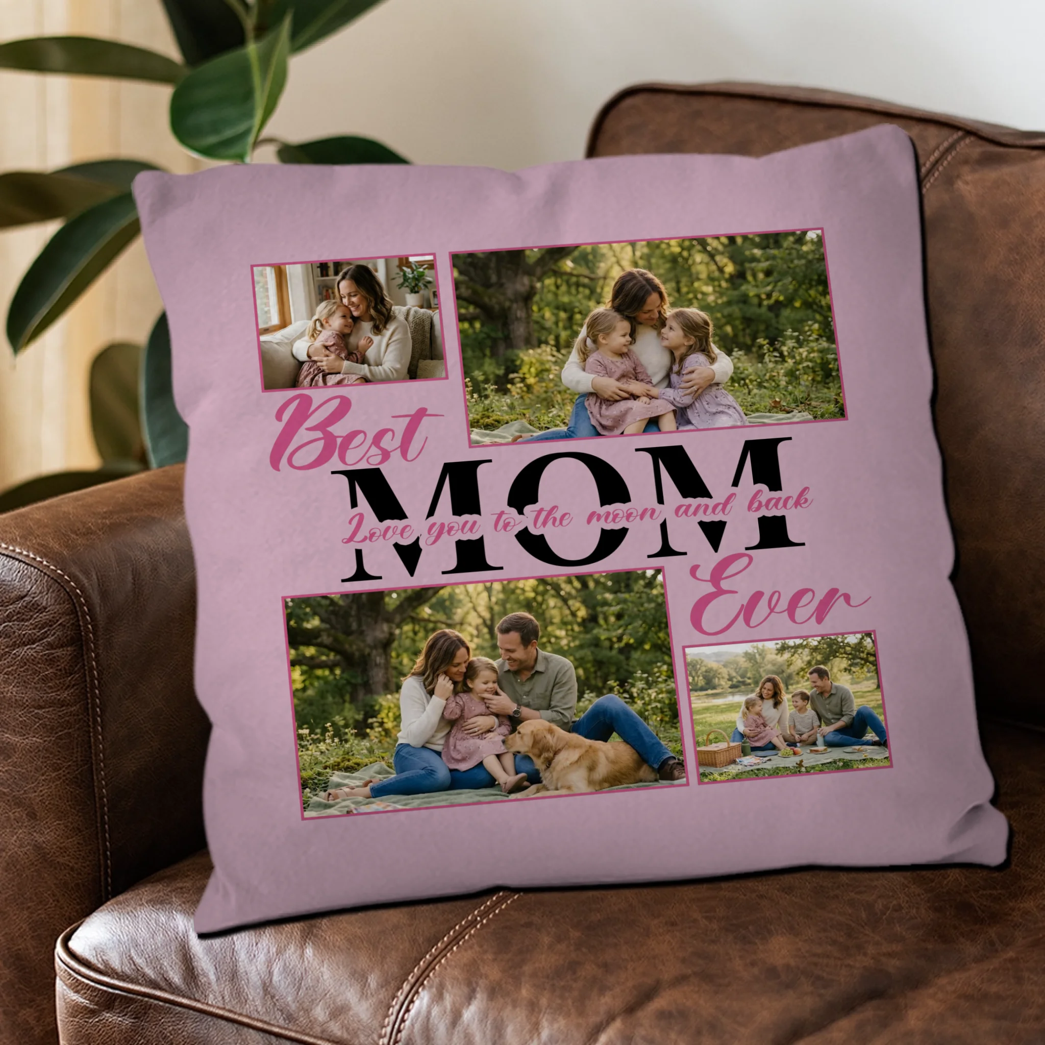 Personalized Throw Pillow – Best Mom Ever Gift For Mother
