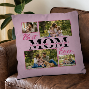 Personalized Throw Pillow – Best Mom Ever Gift For Mother