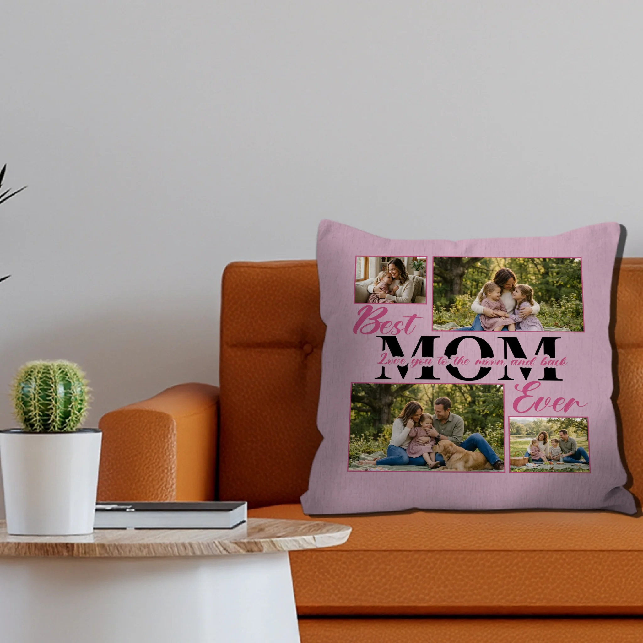 Personalized Throw Pillow – Best Mom Ever Gift For Mother