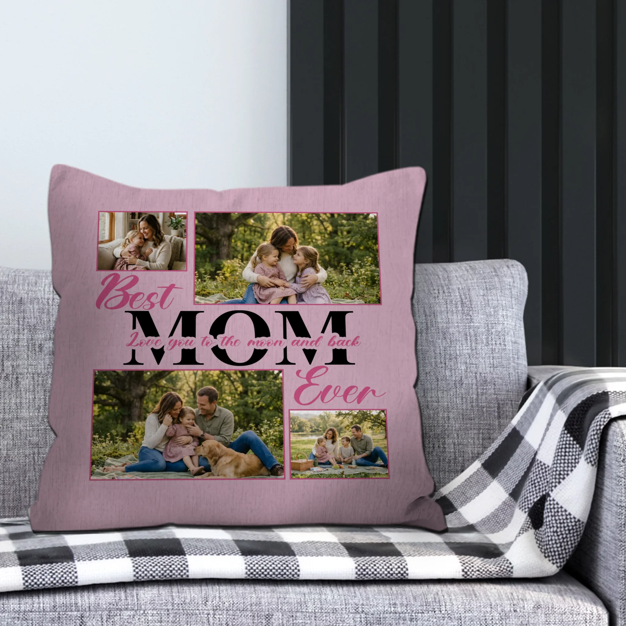 Personalized Throw Pillow – Best Mom Ever Gift For Mother
