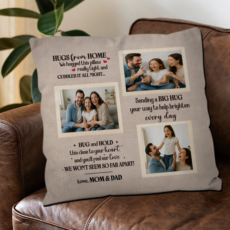 Unique Family Personalized Pillow – Hug And Hold Gift