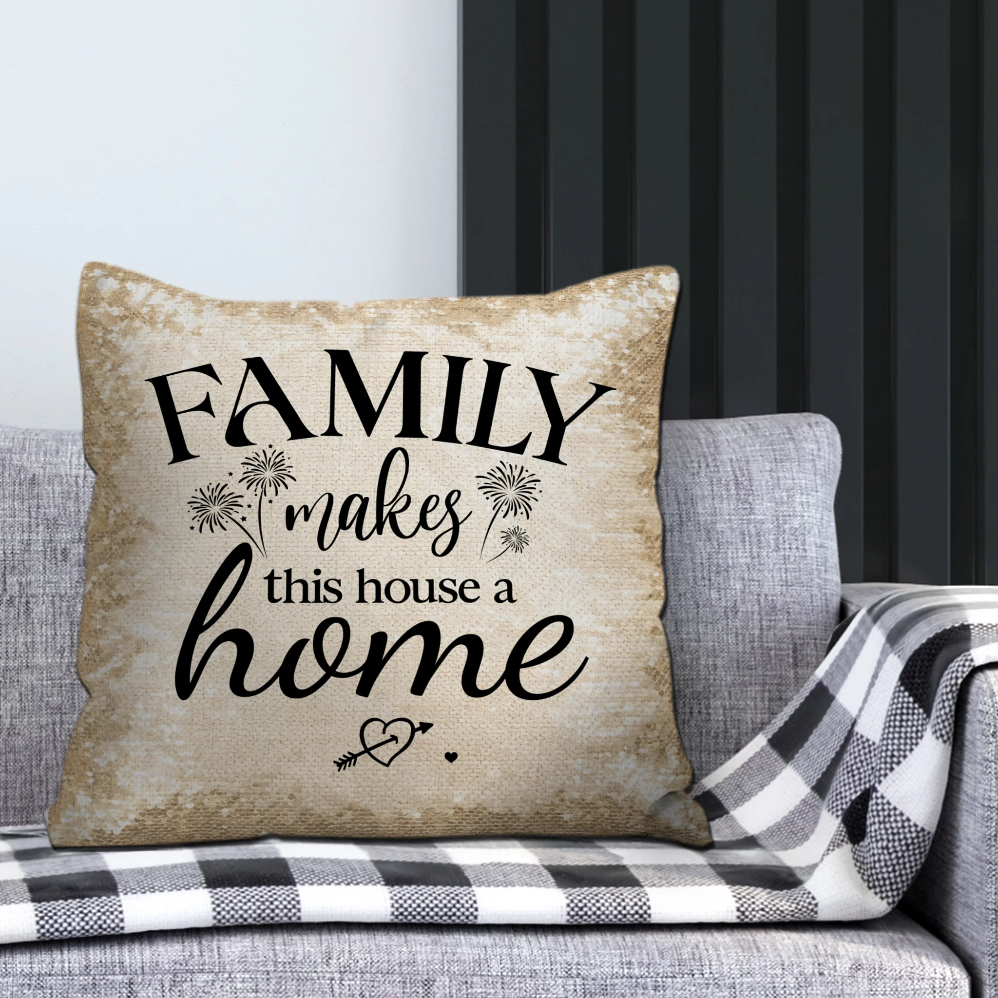 Personalized Family Makes This House A Home Throw Pillow – Special Gift For Family