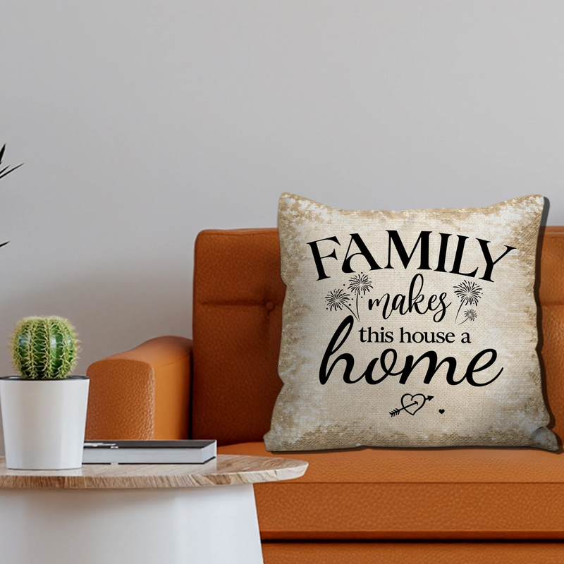 Personalized Family Makes This House A Home Throw Pillow – Special Gift For Family