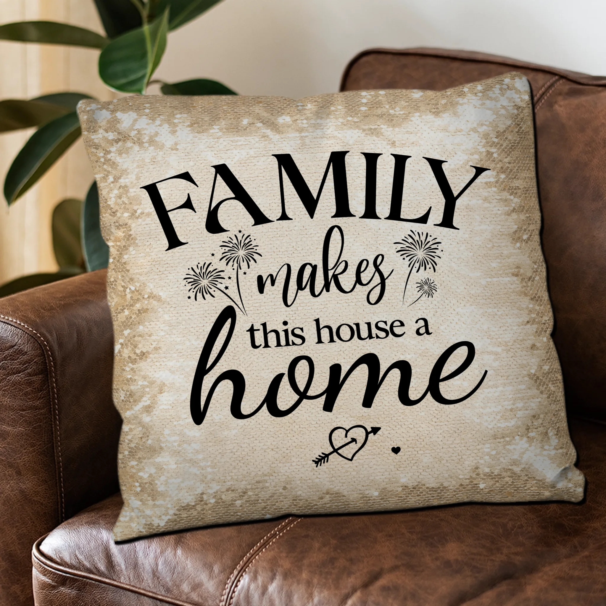 Personalized Family Makes This House A Home Throw Pillow – Special Gift For Family