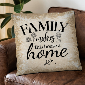 Personalized Family Makes This House A Home Throw Pillow – Special Gift For Family