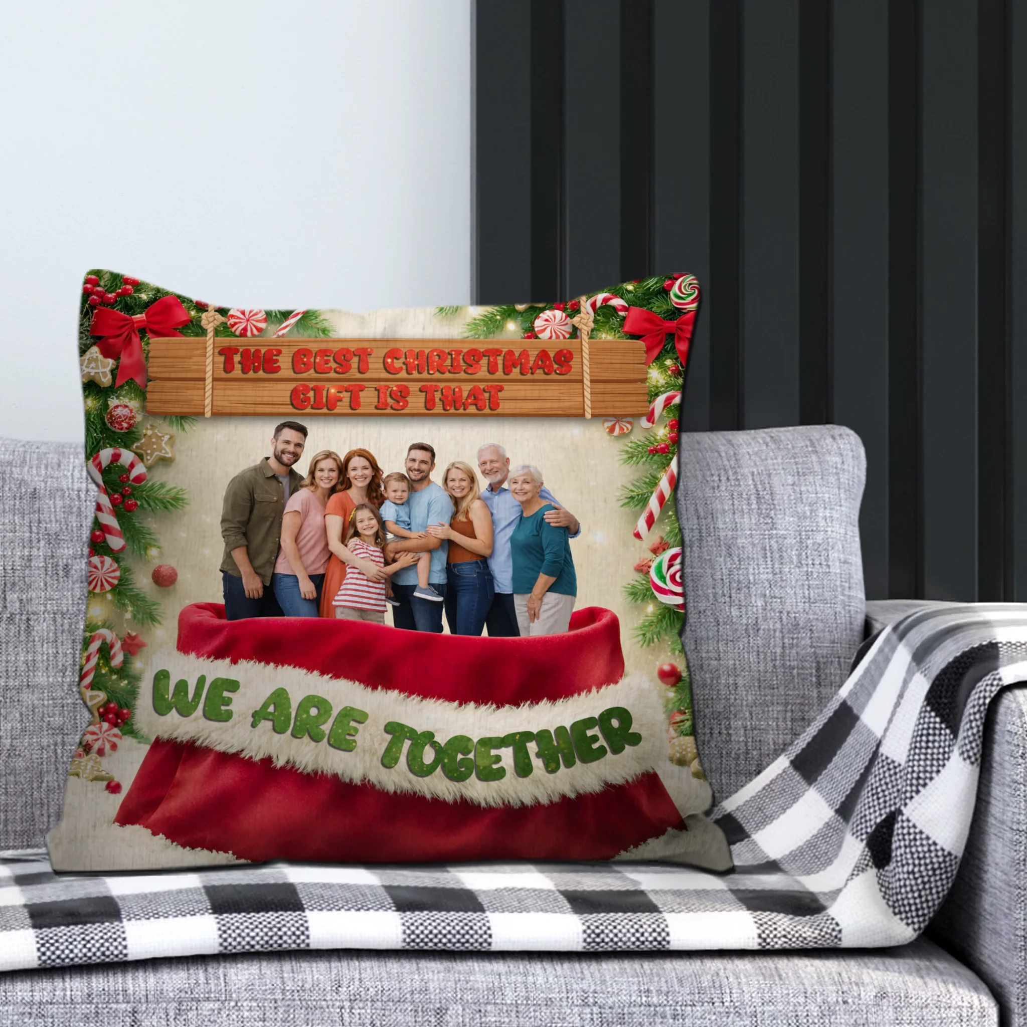 Bespoke Santa Claus Present Bag Pillow for Family – Custom Christmas Holiday Gift