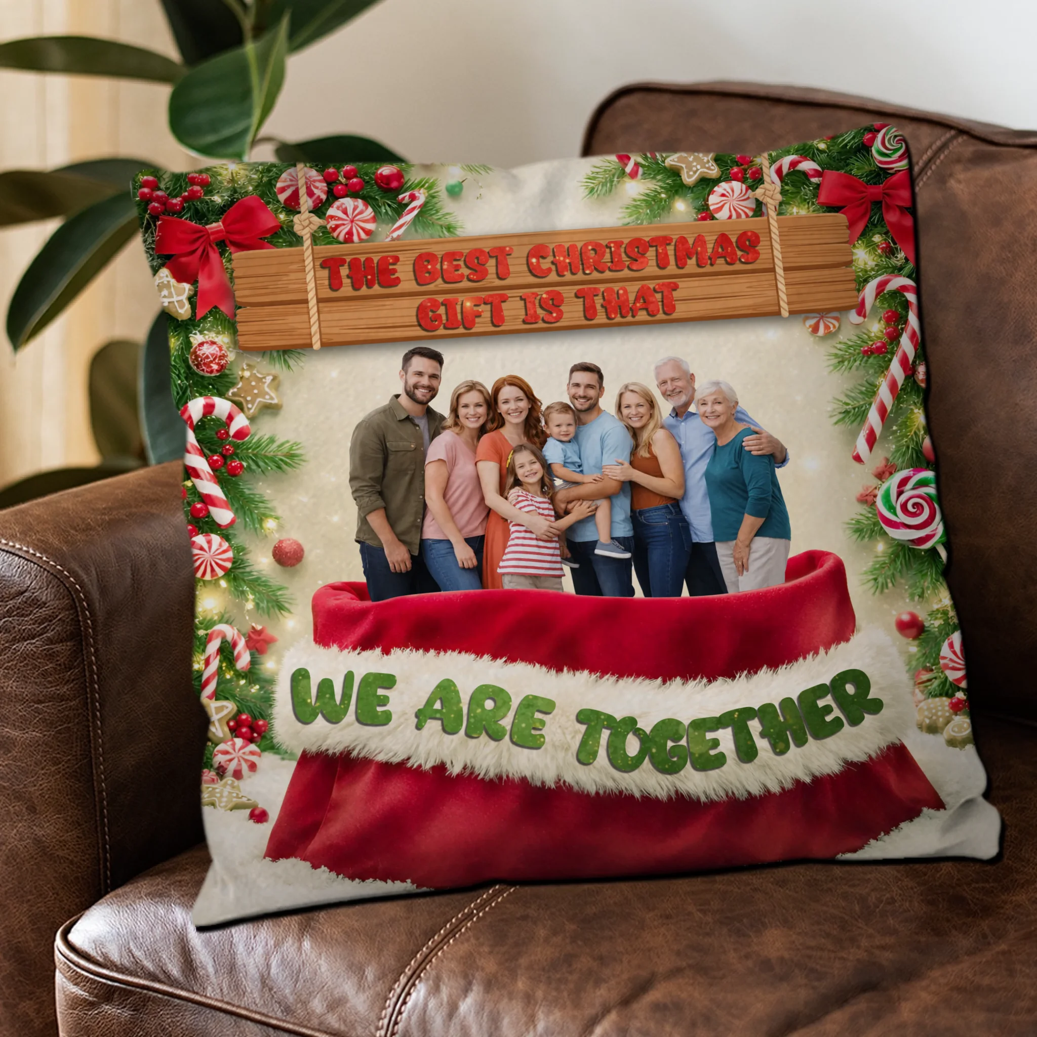 Bespoke Santa Claus Present Bag Pillow for Family – Custom Christmas Holiday Gift