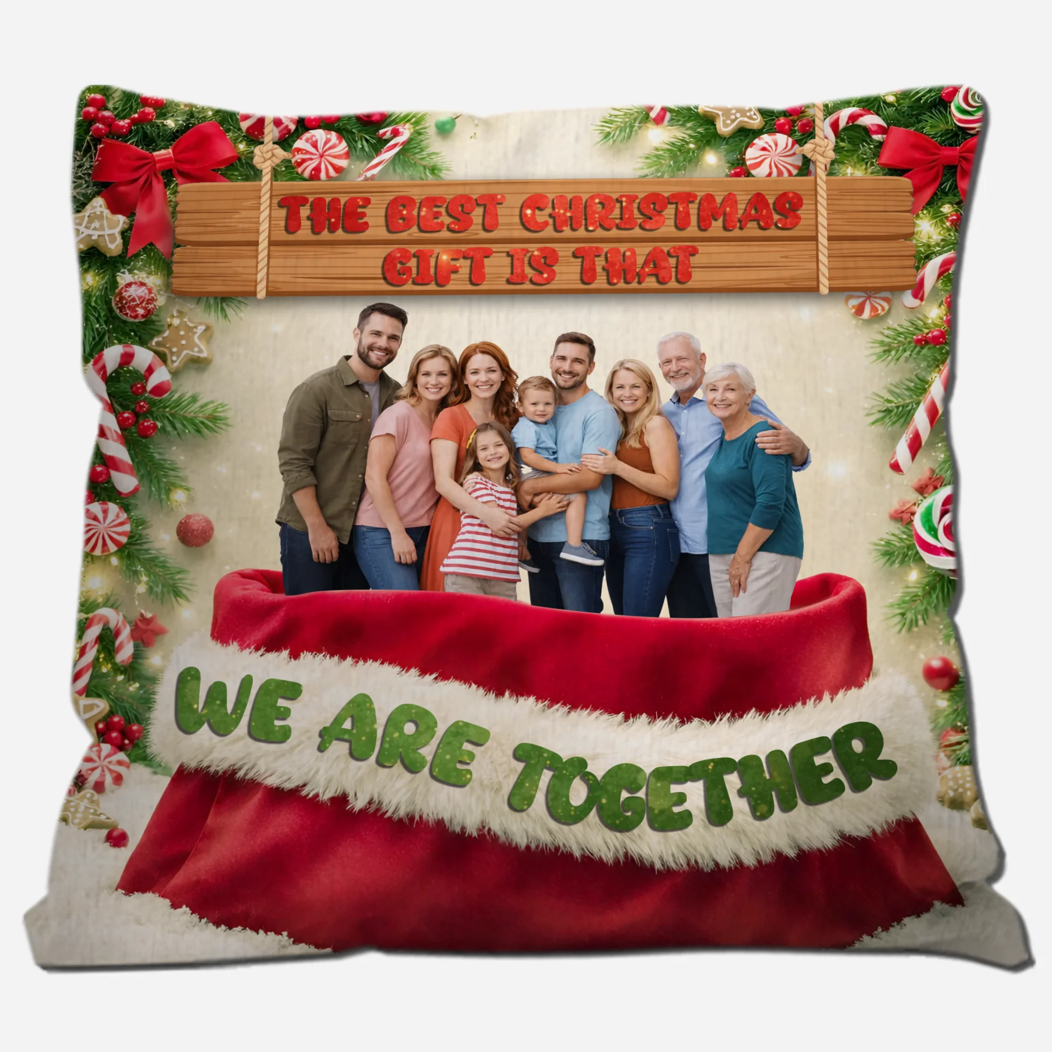 Bespoke Santa Claus Present Bag Pillow for Family – Custom Christmas Holiday Gift