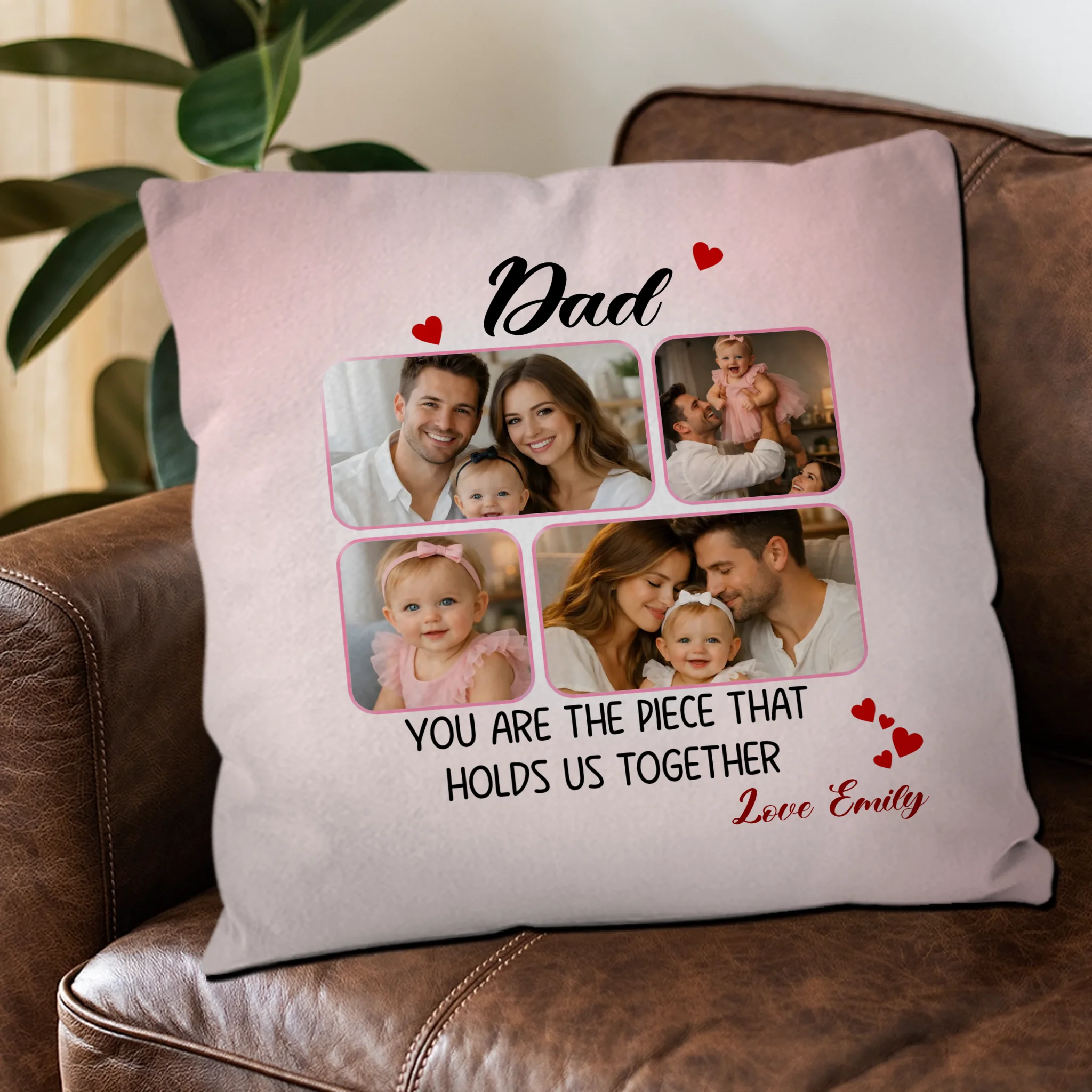 You Are The Piece That Holds Us Together Pillow – Photo Personalized Gift