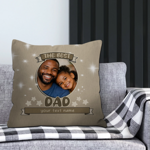 Customized Circular Picture Pillow – The Best Dad Unique Gift