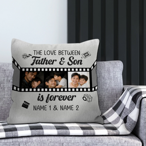 Vintage Camera Theme Pillow – Love Between Father Son Bespoke Name