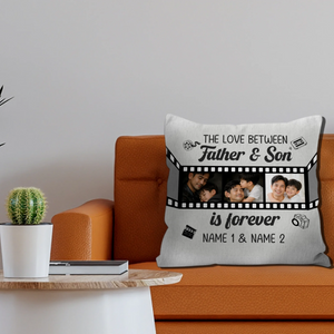 Vintage Camera Theme Pillow – Love Between Father Son Bespoke Name