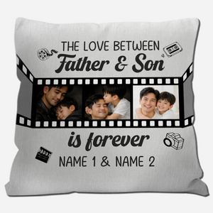 Vintage Camera Theme Pillow – Love Between Father Son Bespoke Name
