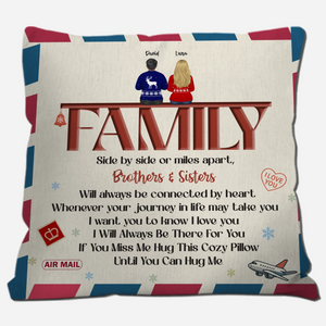 Customized Vintage Airmail Envelope Pillow – Side By Side Or Miles Apart