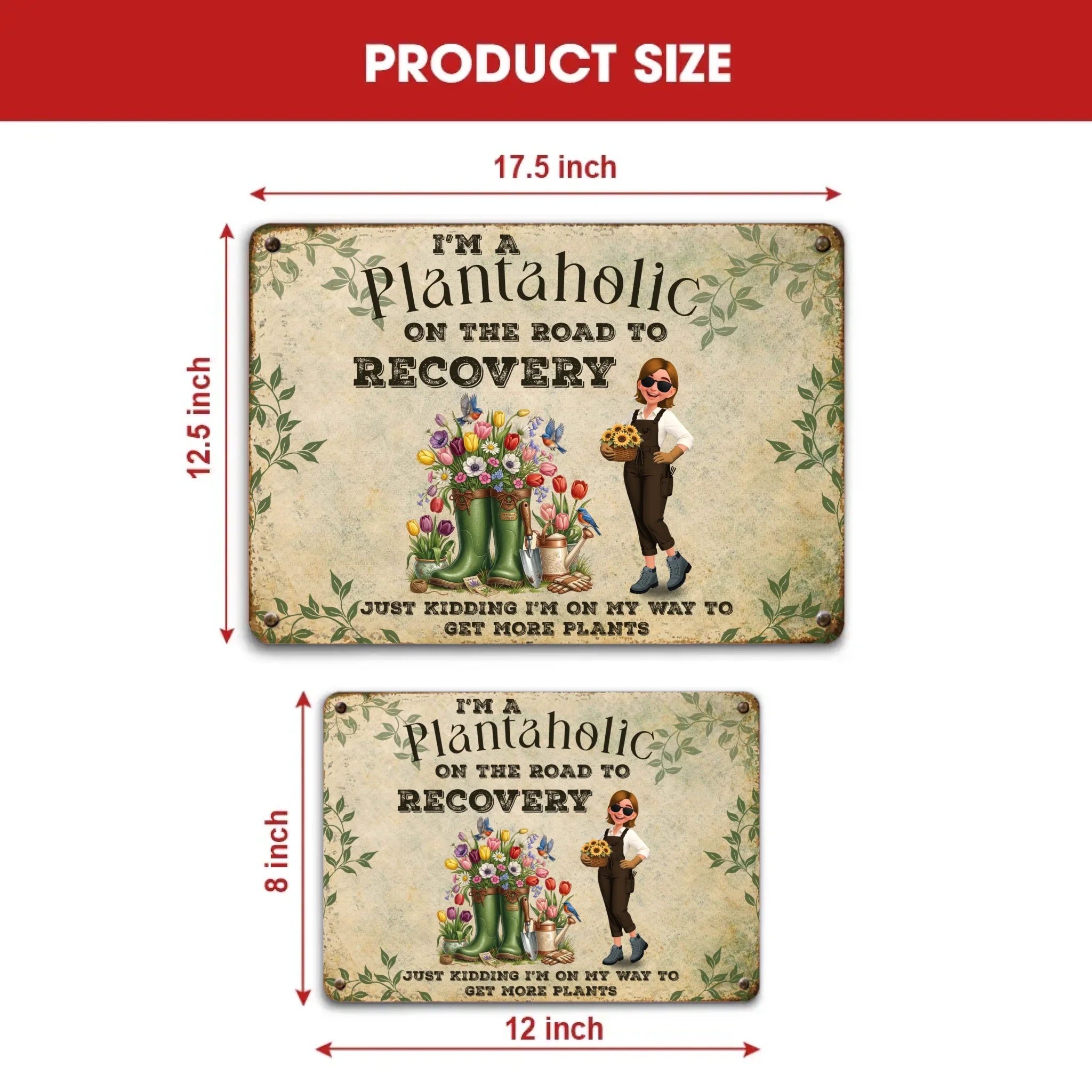Customized Garden Metal Signs – I'm A Plantaholic For Gardeners