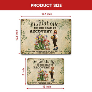 Customized Garden Metal Signs – I'm A Plantaholic For Gardeners
