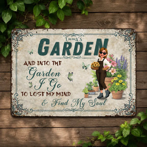 Into The Garden I Go Metal Signs – Personalized Gift For Gardeners