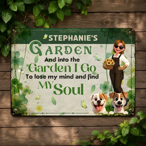Weatherproof Vintage Garden Metal Signs – Gardeners And Dog Lovers Gift Bespoke