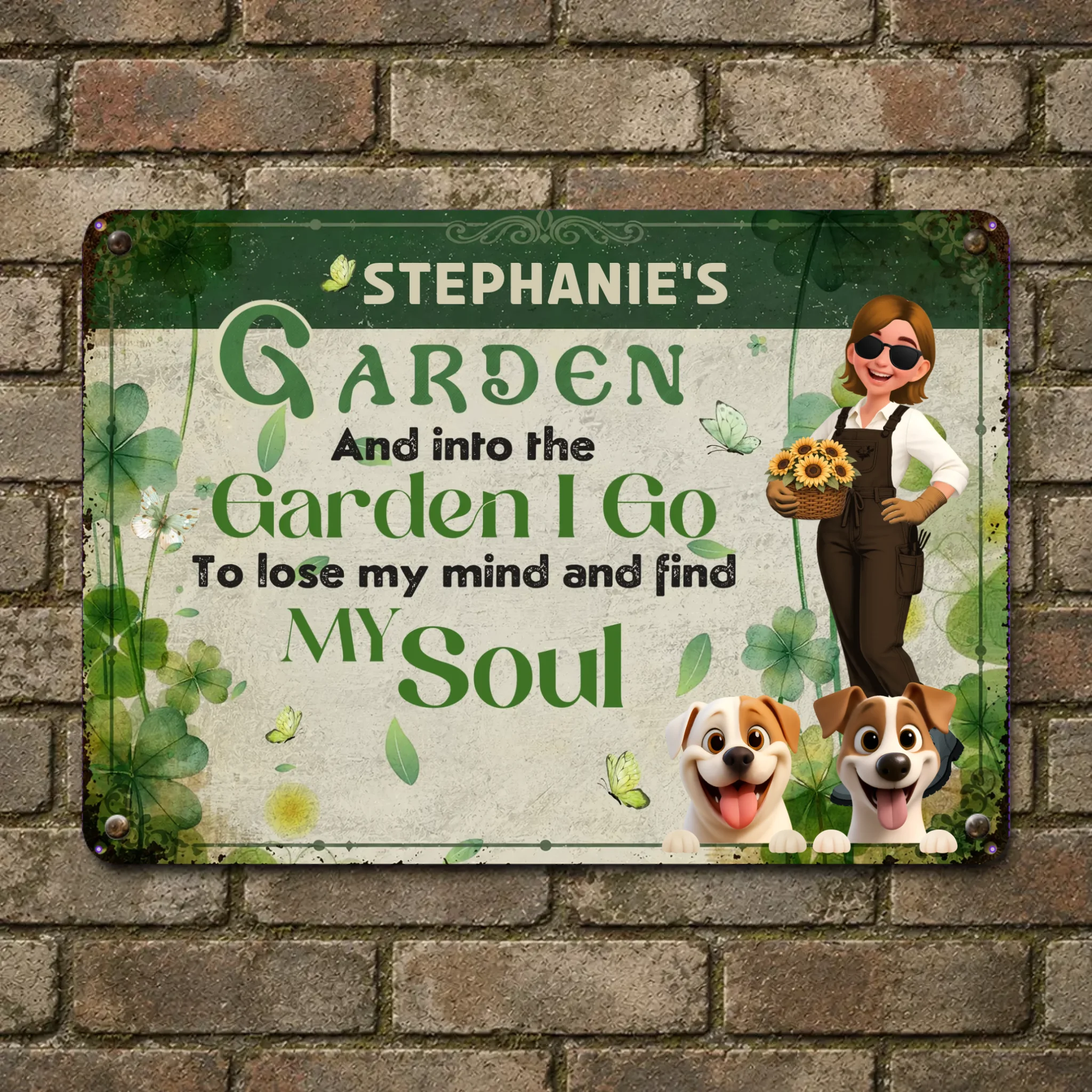 Weatherproof Vintage Garden Metal Signs – Gardeners And Dog Lovers Gift Bespoke