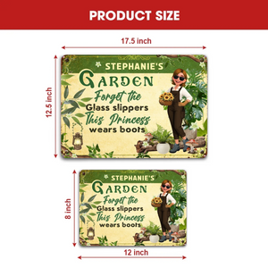 This Princess Wears Boots Metal Signs – Custom Garden Princess Gift