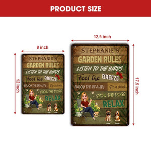 Garden Rules Metal Signs – Custom Spoil The Dogs For Gift