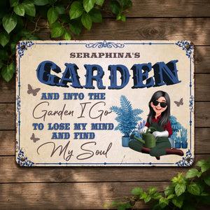 Unique Personalized Backyard Garden Metal Signs – Retro Cobalt Decor Gift