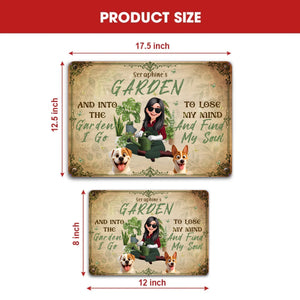 Into The Garden I Go Metal Signs – Bespoke Gift For Gardeners And Dog Lovers
