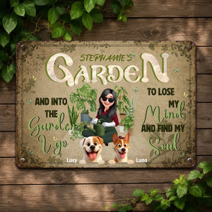 Customized Garden Metal Signs Decor – Into The Garden I Go